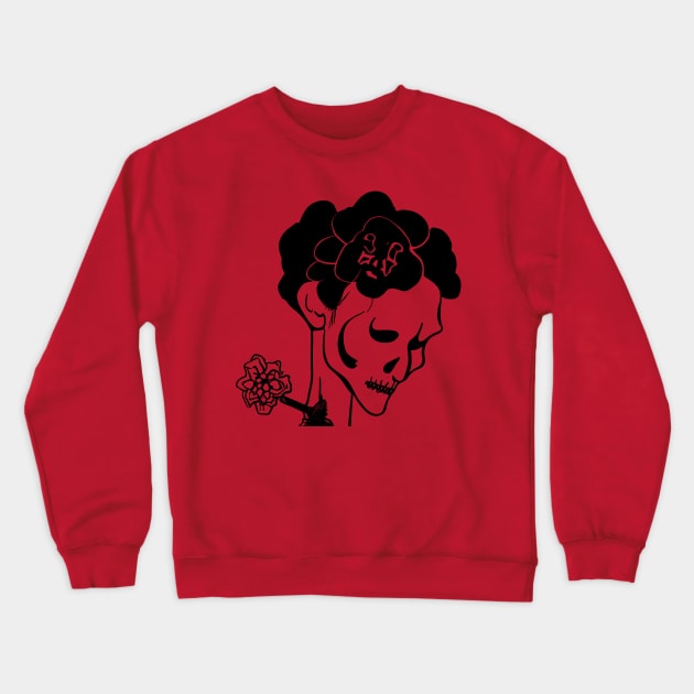 Nameless Skull Rose Snipper Crewneck Sweatshirt by RXG